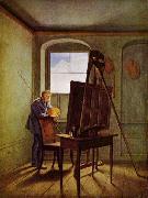 Georg Friedrich Kersting Caspar David Friedrich in his Studio oil painting artist